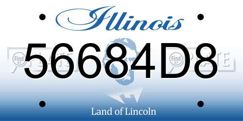 56684D8 Illinois License Plate