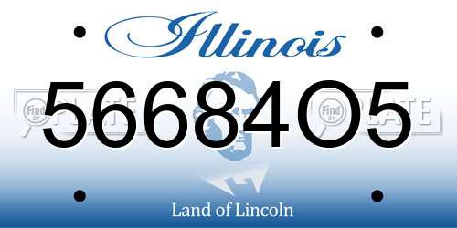 56684O5 Illinois License Plate