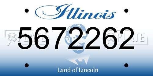 5672262 Illinois License Plate