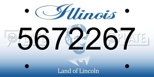 5672267 Illinois License Plate