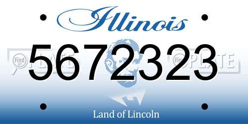 5672323 Illinois License Plate