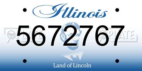 5672767 Illinois License Plate