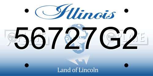 56727G2 Illinois License Plate