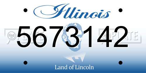5673142 Illinois License Plate