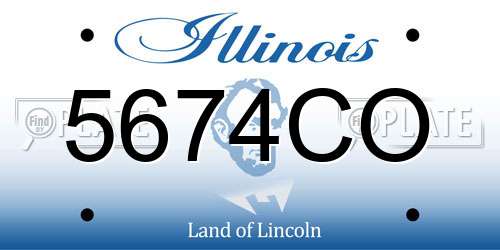 5674CO Illinois License Plate