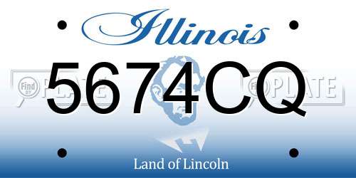 5674CQ Illinois License Plate