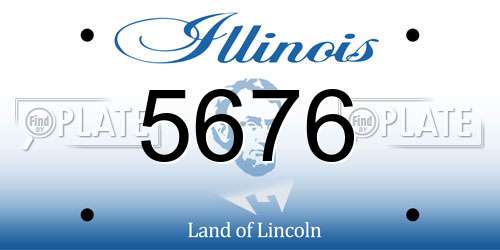 5676 Illinois License Plate