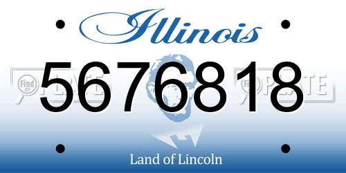 5676818 Illinois License Plate
