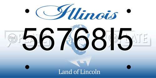 56768I5 Illinois License Plate