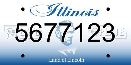 5677123 Illinois License Plate