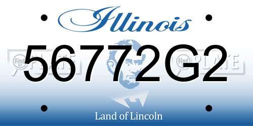 56772G2 Illinois License Plate