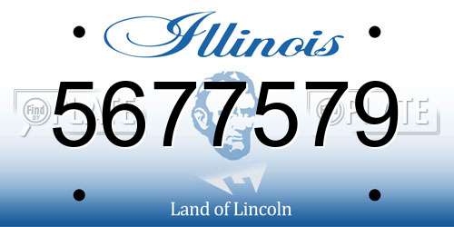5677579 Illinois License Plate