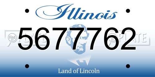 5677762 Illinois License Plate