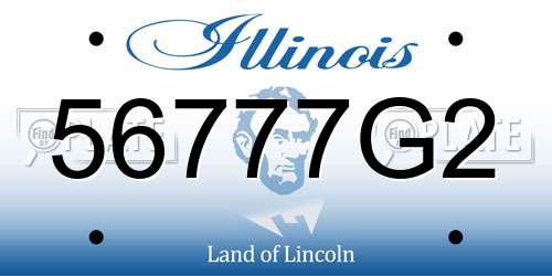 56777G2 Illinois License Plate
