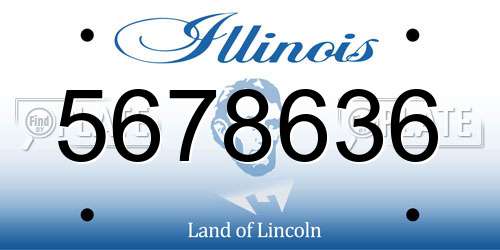 5678636 Illinois License Plate