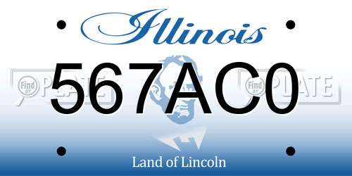 567AC0 Illinois License Plate