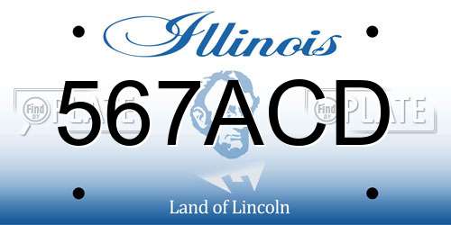 567ACD Illinois License Plate