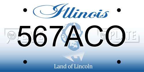 567ACO Illinois License Plate