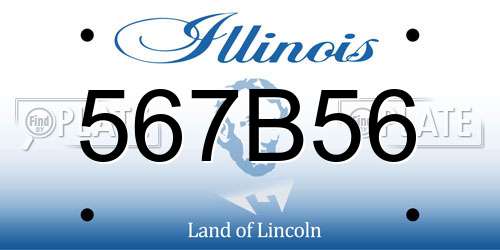 567B56 Illinois License Plate