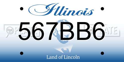 567BB6 Illinois License Plate