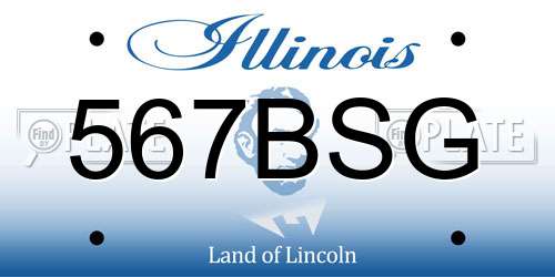 567BSG Illinois License Plate