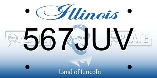 567JUV Illinois License Plate