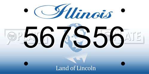 567S56 Illinois License Plate