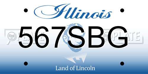 567SBG Illinois License Plate