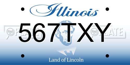 567TXY Illinois License Plate