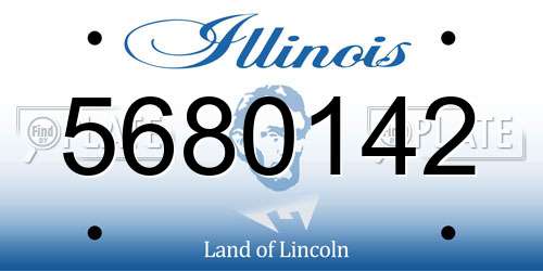 5680142 Illinois License Plate