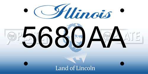 5680AA Illinois License Plate