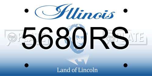 5680RS Illinois License Plate