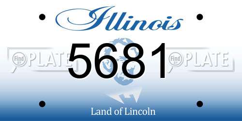 5681 Illinois License Plate