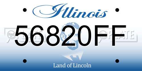 56820FF Illinois License Plate