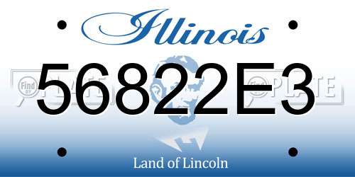 56822E3 Illinois License Plate
