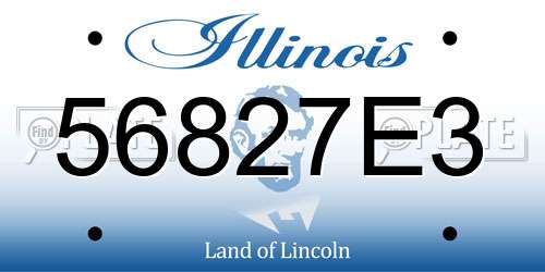 56827E3 Illinois License Plate