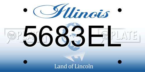 5683EL Illinois License Plate
