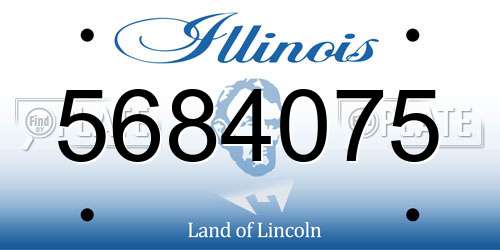 5684075 Illinois License Plate