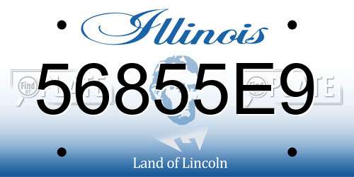 56855E9 Illinois License Plate