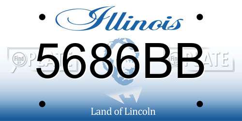 5686BB Illinois License Plate