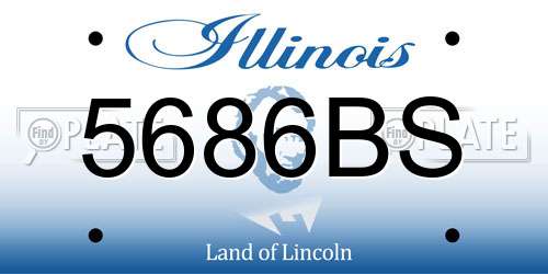 5686BS Illinois License Plate