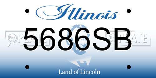 5686SB Illinois License Plate