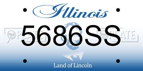 5686SS Illinois License Plate