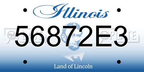 56872E3 Illinois License Plate