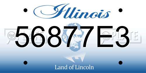 56877E3 Illinois License Plate