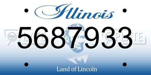 5687933 Illinois License Plate