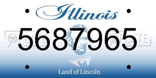 5687965 Illinois License Plate