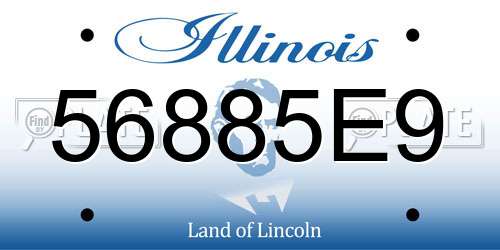 56885E9 Illinois License Plate