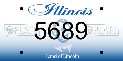 5689 Illinois License Plate