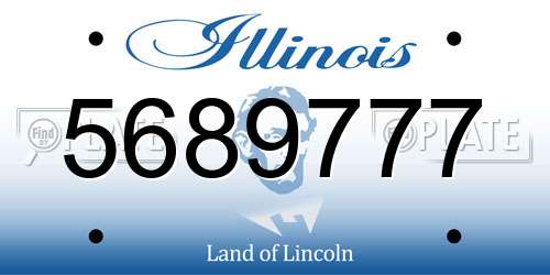5689777 Illinois License Plate